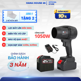 Máy Thổi Phản Lực Siêu Mạnh Công Suất 1050W, Quạt Thổi Turbofan Thổi Bụi Chân Pin Phổ Thông HOT