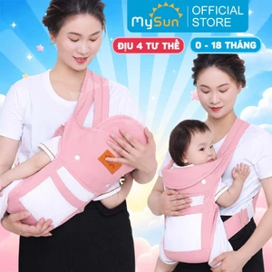 Địu đỡ cổ cho em bé sơ sinh 4 tư thế MySun 4Way an toàn cao cấp