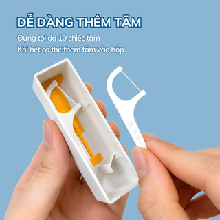 [Combo 1+1] Hộp Đựng Tăm Chỉ Nha Khoa PERcare Tự Động Cao Cấp Tiệt Trùng Nhỏ Gọn Tiện Lợi An Toàn 10 chiếc