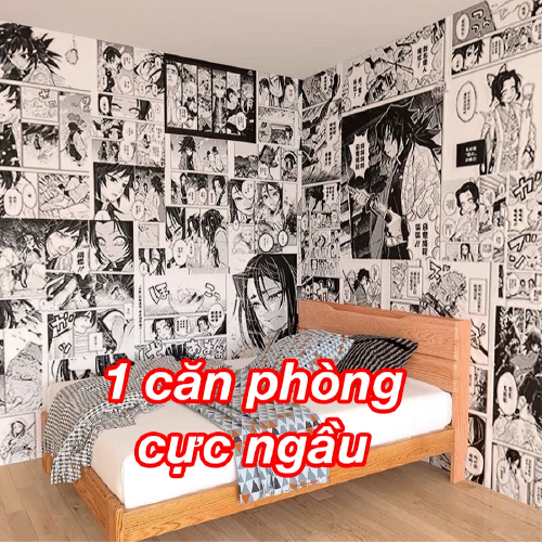 Set 100 Tờ Mangawall Dán Tường Có Sẵn Keo Anime One Piece Truyện Tranh Decor Phòng AnimeX