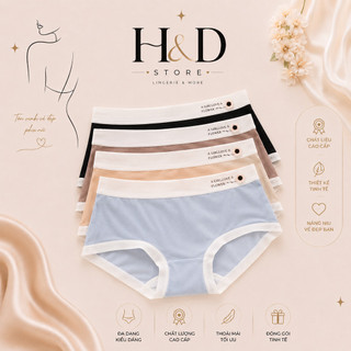 Combo 10 Quần Lót Nữ Lụa A GIRL LOVE A FLOWER Không Lộ Viền, Chất Cotton Co Giãn 4 Chiều Thoáng Mát (Có che tên sản phẩm