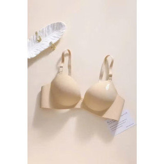 Áo Ngực Nữ, Áo Lót Nữ Su Không Gọng Không Lộ Viền Quây Cài Sau Đệm 3cm Thoải Mái