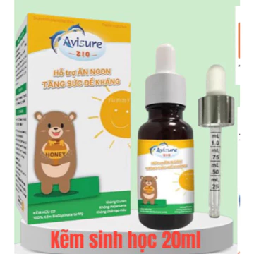 Avisure Zio Kẽm sinh học cho bé,bổ sung Kẽm hữu cơ giúp bé ăn ngon , hỗ trợ kích thích vị giác, tăng đề kháng cho trẻ
