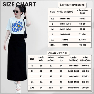 Bộ Áo Phông Nữ Chepol Cao Cấp, Form Rộng, In Chữ, Cổ Tròn, Phối Chân Váy, Chất Cotton (Áo Thun Trắng + CV Suông)CP_11215