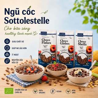 Ngũ cốc hữu cơ socola Sottolestelle Organic Cereals 275g