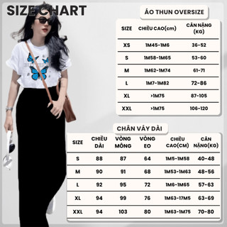 Bộ Áo Phông Nữ Chepol Cao Cấp, Form Rộng, In Chữ, Cổ Tròn, Phối Chân Váy, Chất Cotton( Áo Thun Trắng + CV Suông)CP_x5434