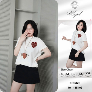 Bộ Áo Phông Nữ Chepol Cao Cấp, Form Rộng, In Chữ, Cổ Tròn, Phối Chân Váy, Chất Cotton( Áo Thun Trắng + CV Ngắn )CP_x8183