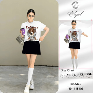 Bộ Áo Phông Nữ Chepol Cao Cấp, Form Rộng, In Chữ, Cổ Tròn, Phối Chân Váy, Chất Cotton ( Áo Thun Trắng + CV Ngắn)CP_10686
