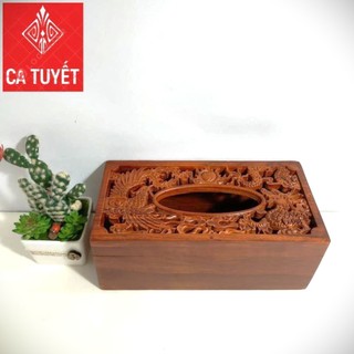 Hộp Đựng Khăn Giấy (Giấy Ăn) Bằng Gỗ Hương Sang Trọng/Đẹp Để Bàn [Hình Vuông, Hình Chữ Nhật]