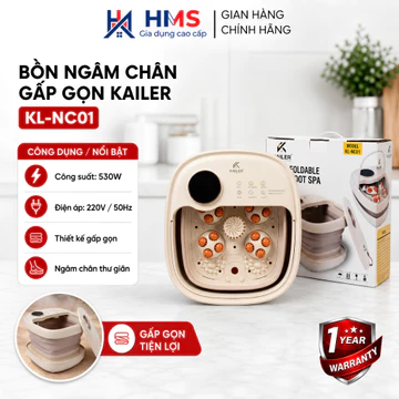 Bồn Ngâm Chân Massage Gấp Gọn KAILER KL-NC01 Máy Ngâm Chân Thư Giãn Giảm Đau Mỏi Chân - HMS