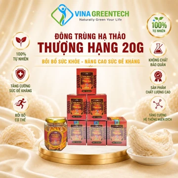 Nấm Đông Trùng Hạ Thảo Thượng Hạng Vina Greentech 10g - Đông Trùng Hạ Thảo Sấy Thăng Hoa Nguyên Tai
