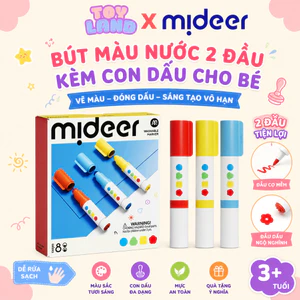 Bút Màu Nước 2 Đầu Cho Bé MD3385 Mideer Round Có Con Dấu – Dễ Xóa, Không Lem Cho Bé,Xóa Sạch
