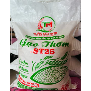 Gạo St25+ Luá Vụ Mới Dẻo Vừa , Mềm Cơm , Thơm Nhẹ ( 5Ky )