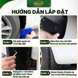 Chắn bùn Kia Morning 2003 - 2022, hạn chế bùn đất bắn lên xe, tặng kèm ốc và tua vít