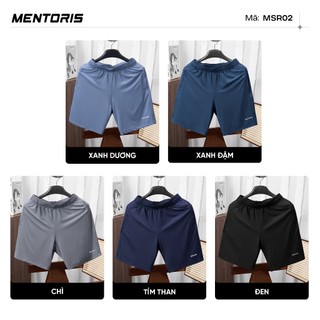 Combo 2 Quần Short Thun Lạnh Thể Thao MENTORIS, Form Regular Fit, Mát Mịn, Co Giãn Tốt CB2MSR02