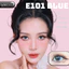 Lens mắt LUNA EYES E101 Blue màu xanh loang chấm sao lấp lánh, không viền nổi bật, size vừa
