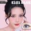 Lens mắt LUNA EYES E101 Blue màu xanh loang chấm sao lấp lánh, không viền nổi bật, size vừa