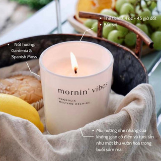 Nến Thơm Quà Tặng Cao Cấp Mornin'Vibes Hương Hoa Thơm Dịu Dàng LUMOS CANDLES [Kèm Túi Thiệp] Cho Phòng Vừa Và Nhỏ