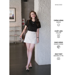 Chân váy nữ dáng A thiết kế đỉa đôi 3 màu Nâu/ Kem/ Olive HAGOO phong cách trẻ trung [CV751]
