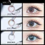 Lens mắt LUNA EYES E101 Blue màu xanh loang chấm sao lấp lánh, không viền nổi bật, size vừa