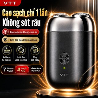 Máy Cạo Râu Mini VTT Nhỏ Gọn Đút Túi Du Lịch - Động Cơ Đức Siêu Êm Không Đau Rát, Chống Nước IPX7 Cao Cấp RA10-2D