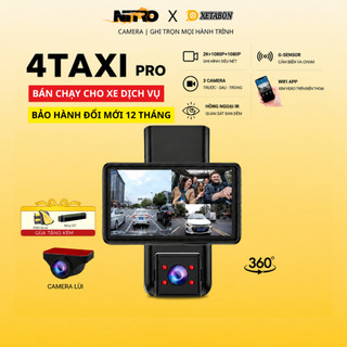 Camera hành trình XETABON 4TAXI kết nối điện thoại ghi hình trong khoang lái, có hồng ngoại BH 12T