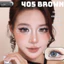 Lens mắt FD-405 Brown màu nâu hồng viền đậm nổi bật, size lớn - thương hiệu LUNA EYES