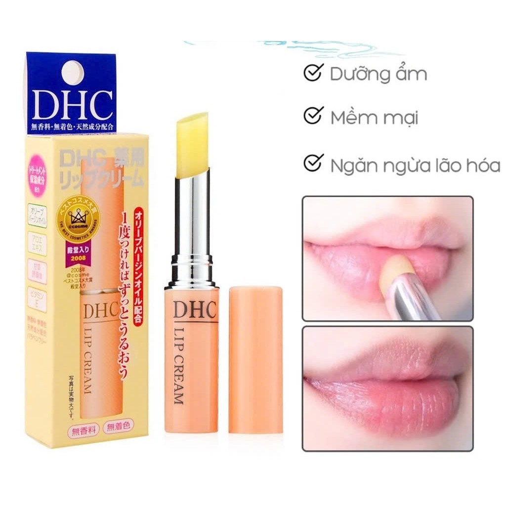Son Dưỡng DHC Lip Cream Nhật Bản, Hỗ Trợ Dưỡng Ẩm Và Giúp Đôi Môi Luôn Mềm Mại 1.5g | BigBuy360 - bigbuy360.vn