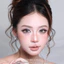 Lens mắt FD-405 Gray màu xám nâu mắt mèo, viền nâu đen, size lớn - brand LUNA EYES