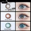 Lens mắt FD-405 Brown màu nâu hồng viền đậm nổi bật, size lớn - thương hiệu LUNA EYES