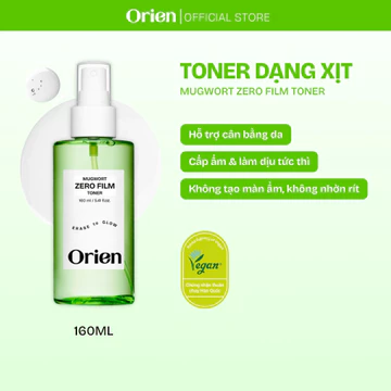 Nước cân bằng dạng xịt Orien Mugwort Zero Film Toner 160ML | Toner xịt ngãi cứu cân bằng & làm dịu