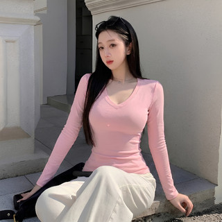 Áo Thun Tay Dài Cổ Tim Sexy Form Ôm Trơn Basic Chất Thun Borip Co Giãn Tôn Dáng TD15 RYSO STORE