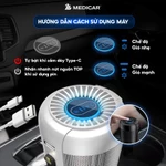 Máy Lọc Không Khí Ô Tô V2 4IN1 MEDICAR - Lọc Sạch Bụi Mịn PM2.5, Khử Mùi Và Tạo Mùi Thơm Bằng Tinh Dầu Cho Xe — ảnh 8