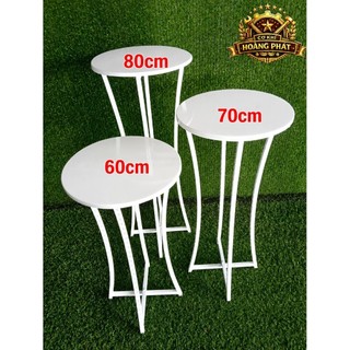Bộ 3 kệ gấp gọn mặt tròn đường kính 32,5cm, cao 60/70/80cm