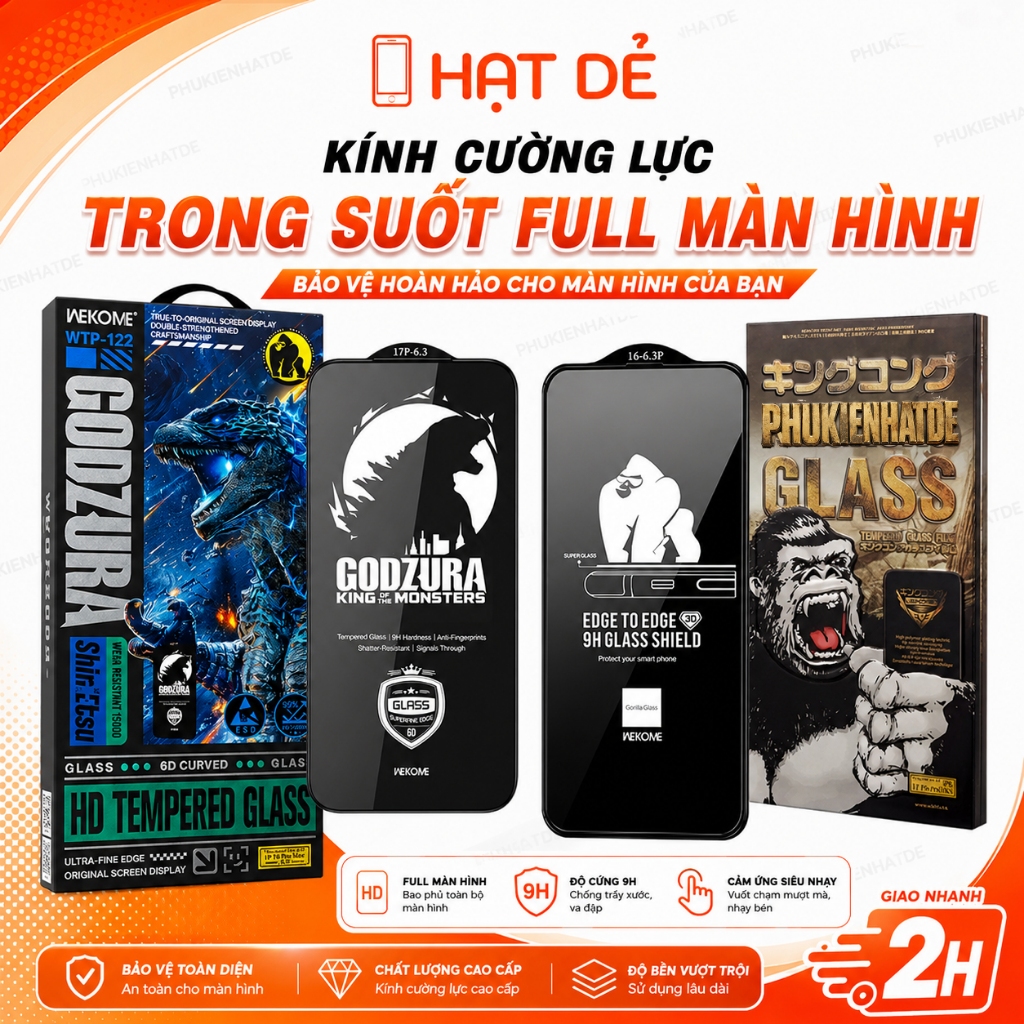 Kính Cường Lực iphone 3D Full Màn WK WTP-009/096/122/124 dành cho 11/12/13/14/15/16/17/Plus/Pro/Pro Max
