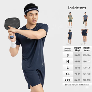 Set bộ đồ nam vải Mesh thoáng khí Insidemen ACTIVE dáng Regular Fit phù hợp thể thao, vận động ngoài trời IST056