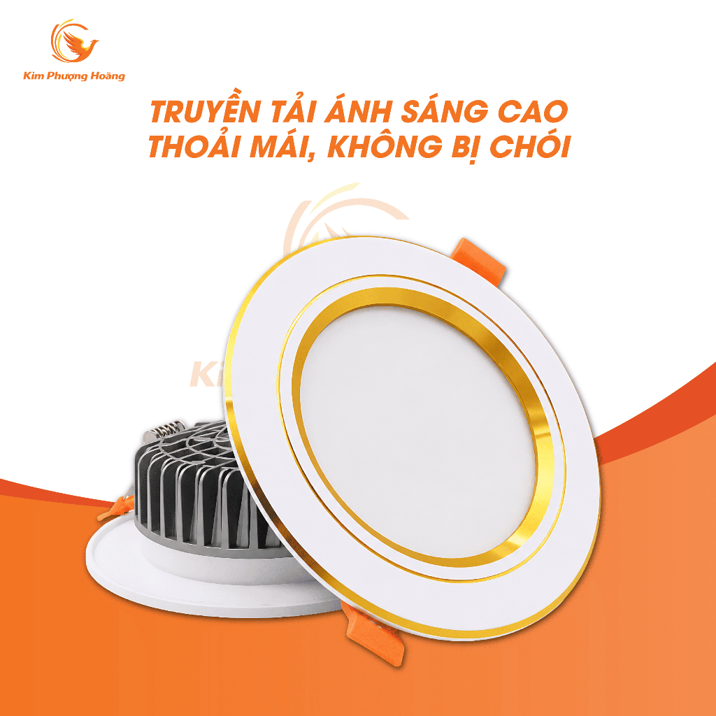 Đèn Led Âm Trần (Nguồn Liền) Đế Gang Đúc 5W 7W 9W Phi 90| Đèn Mắt Trâu Trần Thạch cao BH 2 Năm