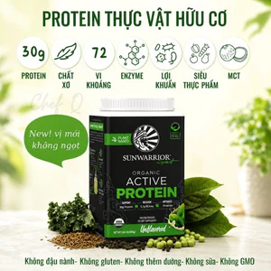 Bột protein thực vật hữu cơ Sunwarrior Warrior