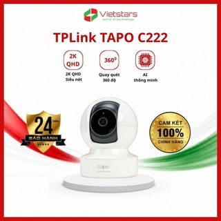 Camera giám sát IP Wi-Fi TP-Link Tapo C222 2K QHD 4MP- quay quyét + đàm thoại 2 chiều, AI.