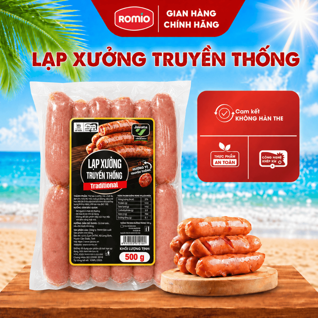 COMBO KẾT HỢP: Lạp Xưởng Sapa, Lạp Xưởng Truyền Thống  - Hương Vị Thơm Ngon Dai Sần Sật Dễ Chế Biến
