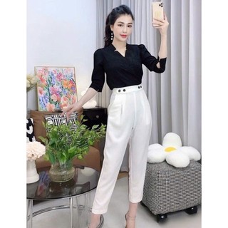 Quần baggy 4 cúc chất tuyết mưa quần dài nữ đi học đi làm SSL