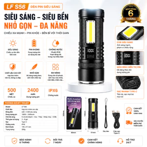 Đèn pin LED siêu sáng mạnh mẽ Đèn pin ngoài trời USB Pin công suất cao Đèn pin chiếu sáng từ xa
