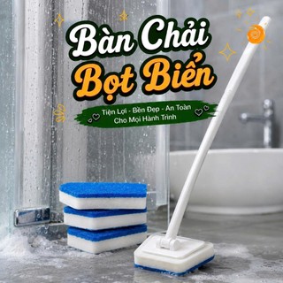 Bàn chải bồn tắm phòng tắm, bàn chải cọ rửa sàn nhà tắm tay cầm dài phục vụ đa năng cho mọi nhà Homie Tech
