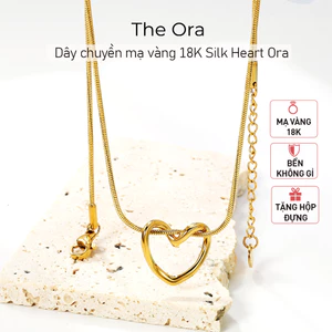 Dây chuyền mạ vàng 18K Silk Heart Ora - Thiết kế tối giản, tinh xảo - AS005