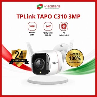 Camera Wi-Fi Tapo C310 ngoài trời, 3MP hn 30m, tích hợp mic loa, đàm thoại 2 chiều , AI thông minh