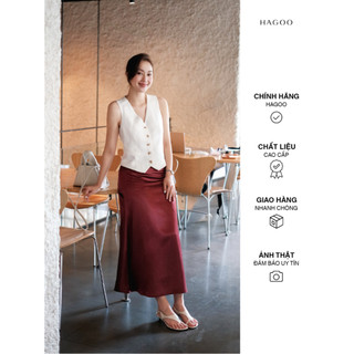 Chân váy lụa HAGOO 2 lớp chất liệu lụa ánh Hàn [CV689]