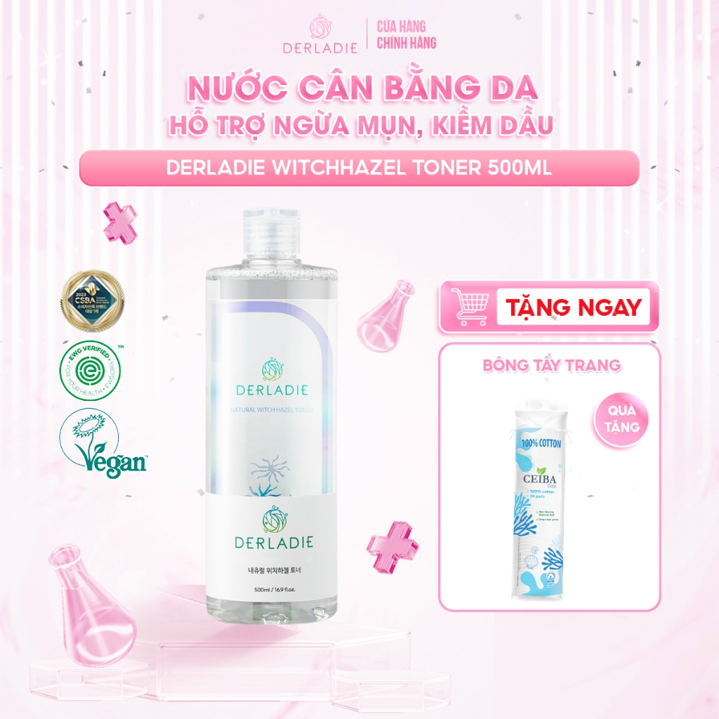 Nước Cân Bằng Da Ngừa Mụn, Kiềm Dầu Derladie Natural Moisture Toner
