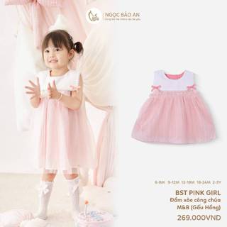 NBAN (6M-3Y) Quần áo bé gái màu hồng, thời trang trẻ em cotton mềm mát dễ thương bé đi chơi-PINKGIRL