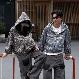 Áo Khoác Zip Camo SSS.A Printed Hoodie Zip Boxy Unisex Nam Nữ | SSSTORE.Aesthetic