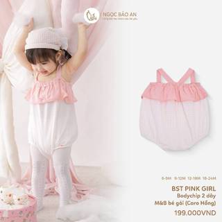 NBAN (6M-3Y) Quần áo bé gái màu hồng, thời trang trẻ em cotton mềm mát dễ thương bé đi chơi-PINKGIRL
